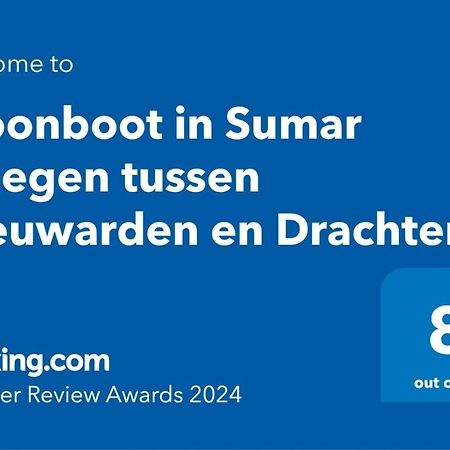 Woonboot In Sumar Gelegen Tussen Leeuwarden En Drachten Suameer Exterior photo