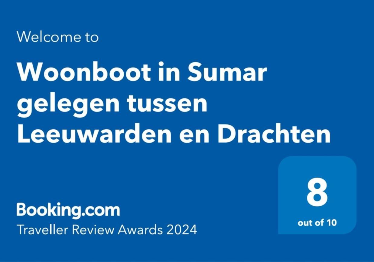 Woonboot In Sumar Gelegen Tussen Leeuwarden En Drachten Suameer Exterior photo